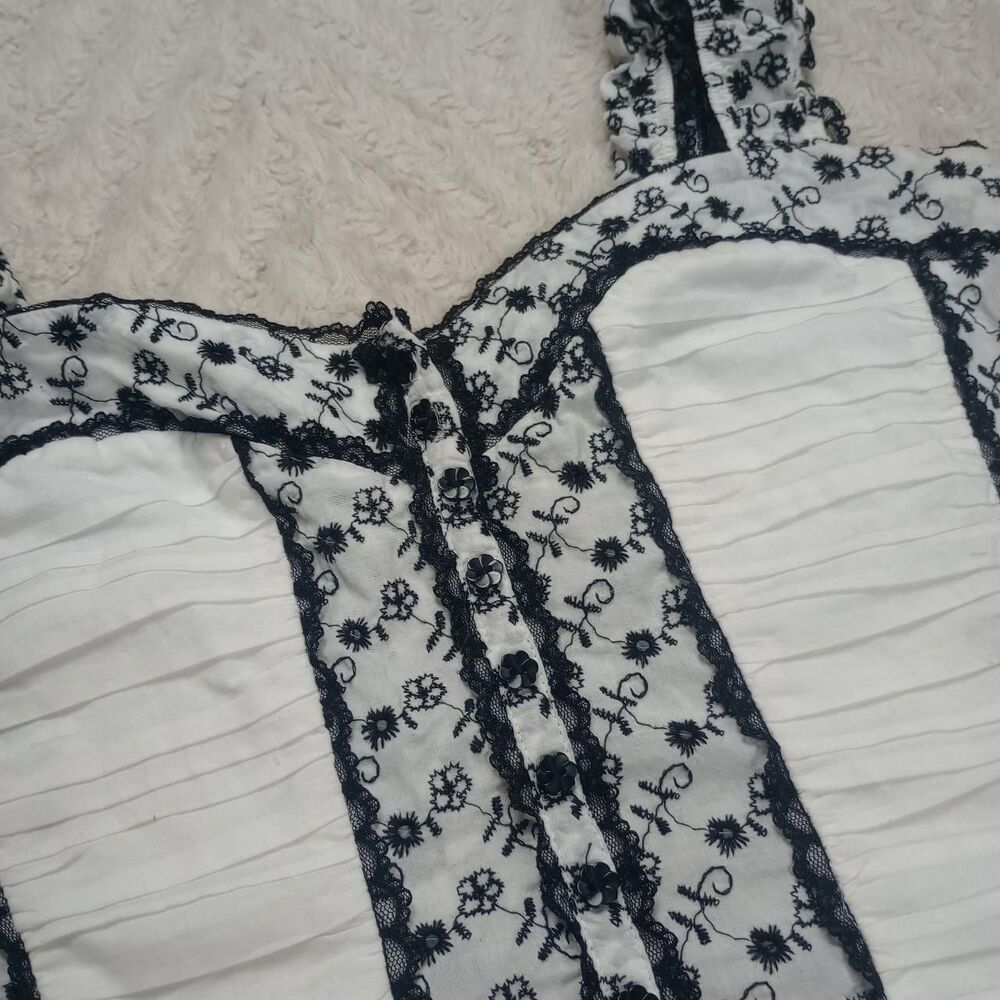 Y2K Bebe Silk Floral Embroidered Fairygoth Corset - Picture 3 of 7